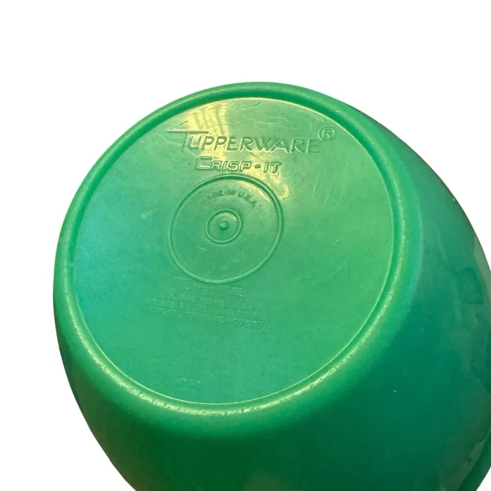Vintage Tupperware Jadeite Wonderlier‎ (2) & Crisp It Bowl 1 Lid Greens